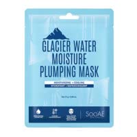 Soo'AE Glacier Water Moisture Plumping Mask [6 Count] for Dry & Dehydrated Skin, Moisturizing + Cooling, Vegan, Premium Quality, Smooth Complexion, Korean Skincare, Self Home Care