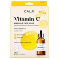 Cala Vitamin C Ampoule Face Mask, Hydrating Sheet Mask for Dry Skin, 5 Count