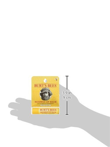 Burt's Bees Lip Balm, Lip Moisturizer With Responsibly Sourced Beeswax, with Vitamin E & Peppermint Oil, Natural Origin Moisturizing Care, 1 Tube, 0.15 oz. (Pack of 2)