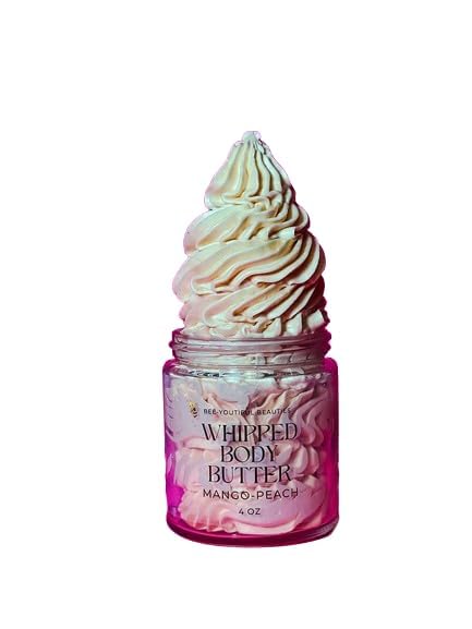 Whipped Shea + Beeswax Body Butter | Hydrating Moisturizer with Shea Butter, Mango Butter Cocoa Butter, & Beeswax for Nourishing Body Care - 2oz - Natural Chocolate