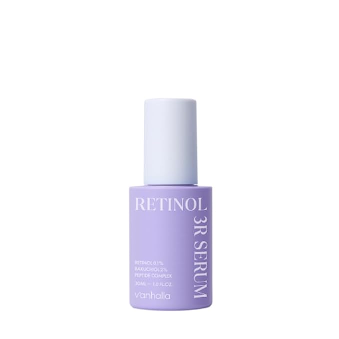 V'anhalla Retinol 3R Serum 1.01 fl.oz. | Vegan, Wrinkle Care, Gentle Retinol, Peptide Complex, Bakuchiol, Night Repair for Smoother & Firmer Skin