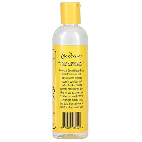 Cococare Cocoa Butter Body Oil 8.5 Fl Oz - Lightweight and Fast Absorbing - 2 Pack