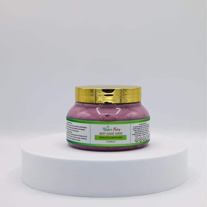 Radiant Glow Sugar Scrub – Exfoliate, Hydrate & Renew with Organic Sugar & Plant Oils – 8oz