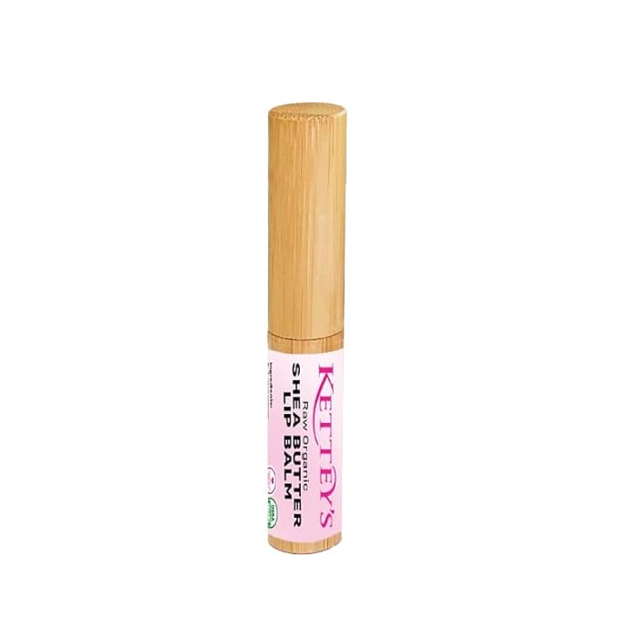 KETTEY'S 100% Pure, Raw Shea Butter Lip Balm is 100% pure organic shea butter. It comes from our very own growth of shea tress in Ghana. Each lip container is hand poured by Kettey herself.