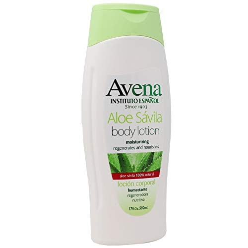 Avena Instituto Espanol Aloe Savila Body Lotion, Moisturizing, Regenerates and Nourishes, 2-pack Of 17 FL Oz each, 2 Bottles