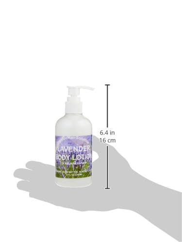 Organic Hair Solution-Body Lotion -Daily Moisturizing- with Soothing Aloe Vera and Vitamin E- Dry Skin, Non-Greasy-Shea Butter, Almond oil- For both Males & Females- Natural Fragrance-Vegan (Lavender)
