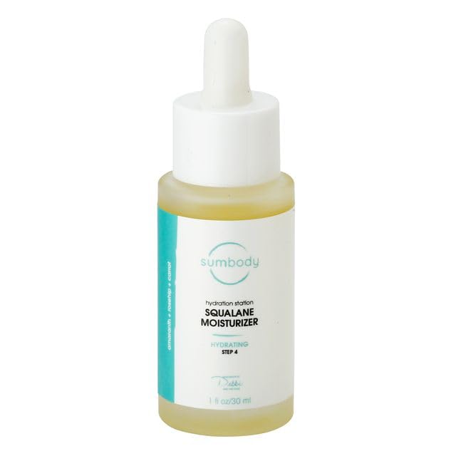 Sumbody Hydrating Squalane Oil Moisturizer - (30ml) Anti Aging Serum for Face Care, Serum for Women & Men, Vitamin C & Vitamin E Oil for Skin Care, Made in USA