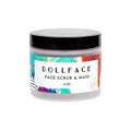 Dollface Face Scrub & Mask - Organic Sugar & Citrus – Gentle Exfoliating, Hydrating Treatment for Acne, Scars, Sun Spots & Age Spots | Handmade, Vegan, All-Natural, Cruelty-Free | 5oz