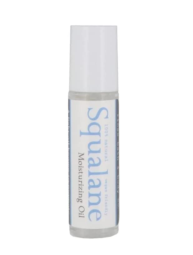 Rinse Bath & Body Squalane Essential Oil Roll On - Pure, Natural Squalane Oil For Face and Body | Light and Fast Absorbing | Cell Elasticity,Lines & Wrinkles | Squalane Oil From Olive Plant |.35oz