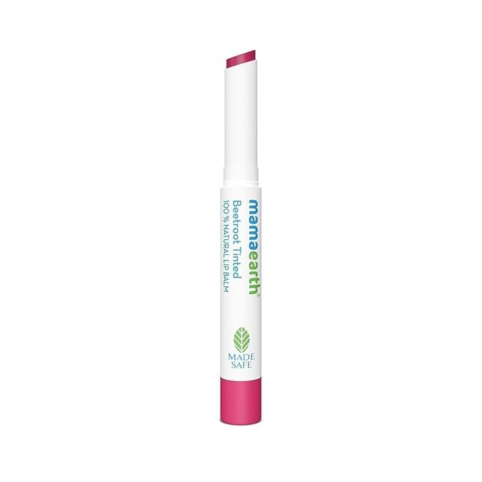 Mama.earth Beetroot Tinted 100% Natural Lip Balm with Beetroot & Beeswax - 2 g | | 12 Hr Moisturization | For Dry & Chapped Lips | Natural Pink Tint | Brightens Lips