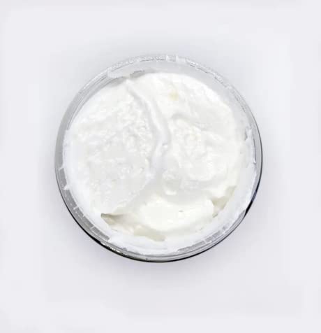 Legend's Creek Farm, Goat Milk Body Butter - Hydrating Natural Body Moisturizer with Organic Shea Butter & Grape Seed Oil - 8 Oz Purifying & Toning Whipped Body Butter (Amber Vanilla)