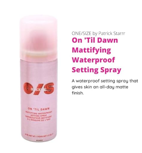 ONE/SIZE by Patrick Starrr On 'Til Dawn Mattifying Waterproof Setting Spray, 1 oz, with Green Tea Extract and Witch Hazel