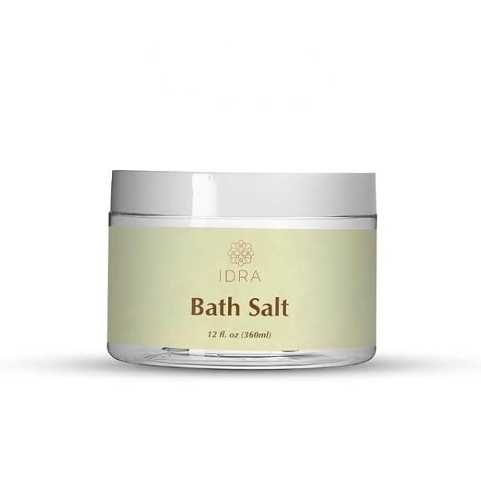 Idra Wellness Bath Salts with Essential Oils 100% Natural Dead Sea Salt Blend with Organic Aloe Vera & Shea Butter for Skin Health 12 fl. oz.