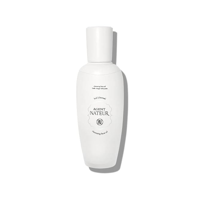 Agent Nateur - holi (cleanse) Cleansing Face Oil + Makeup Remover | Gently Dissolve Sunscreen + Buildup; Non-Stripping | Vegan, Non-Toxic, Clean Skincare (3.6 oz | 106 ml)