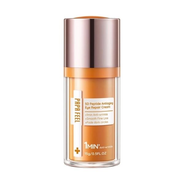 Papa Feel 5D Peptide Eye Cream 15g – Smooth & Hydrated Lightweight Eye Care (1, 15g)