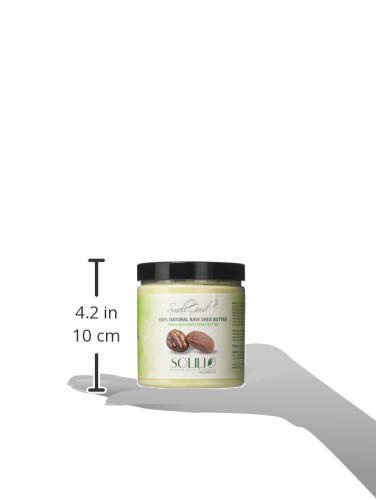 SmellGood - Pure Unrefined Shea Butter, totally natural and organic, ivory color, packed in 16 oz Jar, 2 Units