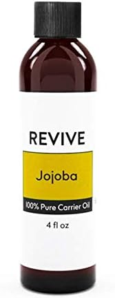 Golden Jojoba Carrier Oil by ReviveEO - 100% Pure Carrier Oil for Massage, Aromatherapy, Skin & Hair Care - 4oz