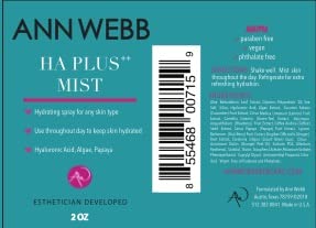 HA Plus Mist - Facial Mist, Hydrating & Nourishing Spray for calming skin, moisturizing, setting makeup, refreshes & hydrates face - Non-greasy, Soothing Skin Spritzer (2oz)