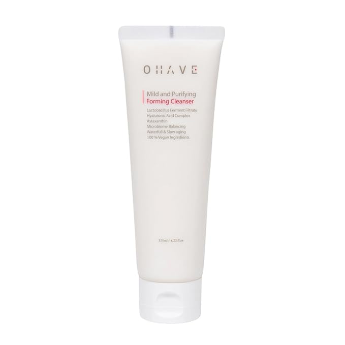 Mild & Purifying Foaming Cleanser, Gentle Vegan Face Wash with Lactobacillus, Natural Botanical Extracts, Hydrating & Soothing, pH-Balanced, 125ml