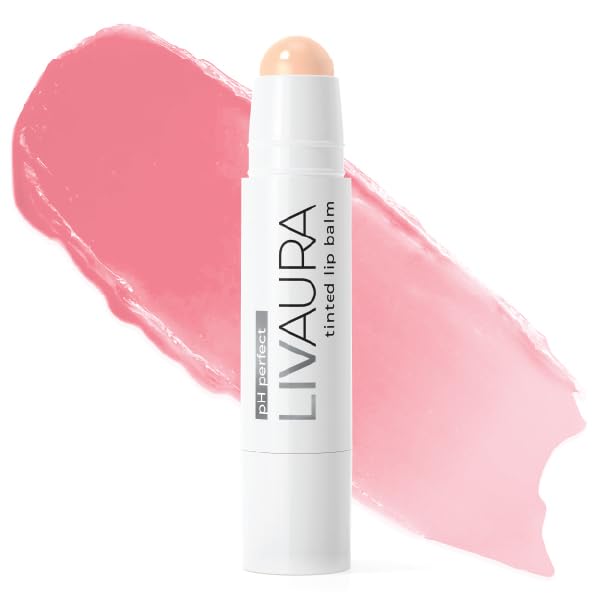 Tinted Lip Balm pH Activated Colored LipBalm, Hydrate, Glossy, Lightweight, Moisturize & Tint with Shea Butter, tinted lip balm for women, Premium Quality, Made in the USA (Light Peach)