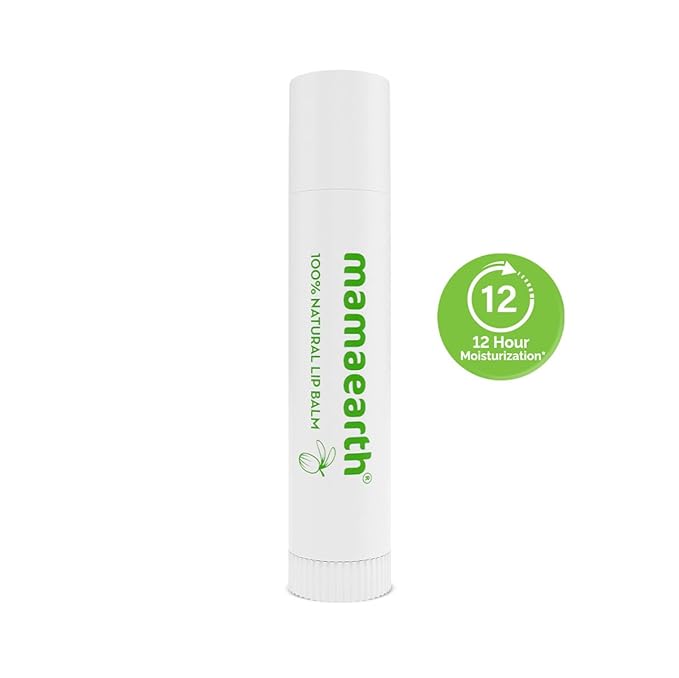 Mamaearth Nourishing Lip Balm with Vitamin E & Shea Butter | 100% Natural Lip Care | Deep Moisturization & Soft Lips | 0.14 oz (4 g)