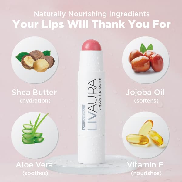 Tinted Lip Balm pH Activated Colored LipBalm, Hydrate, Glossy, Lightweight, Moisturize & Tint with Shea Butter, tinted lip balm for women, Premium Quality, Made in the USA (Tangerine)
