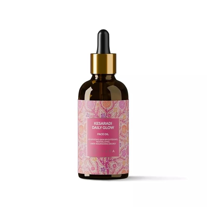 iYURA Kesaradi Face Oil - Rich in Saffron | 100% Natural | For Visibly Brighter Skin - Ayurvedic Face Moisturizer for Dull, Dry, Sensitive Skin; 1.69 fl oz