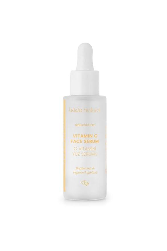 Bade Natural Vitamin C Face Serum – 2% Plant-Based Brightening & Tone-Correcting Serum for Dark Spots, Uneven Skin Tone – Antioxidant & Anti-Aging Skincare – 1 fl oz