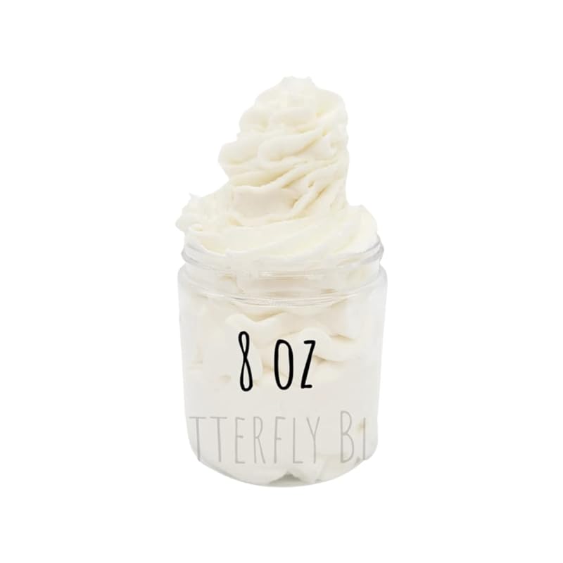 Unscented Whipped Body Butter, natural lotion, organic, 4oz jar, made with shea butter, mango butter, coconut oil, almond oil
