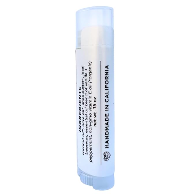 Lip Love | Organic Lip Balm | Organic beeswax and Plant Based | Natural Lip Balm (Vanilla Mint)