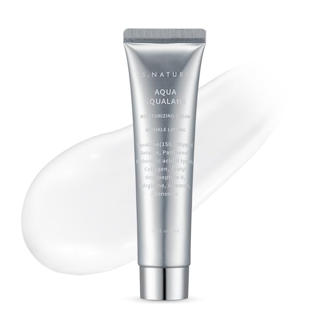S.NATURE Pore Minimizing Moisturizer for Dry & Sensitive Skin – Squalane Hydrating Face Cream, Tightening & Smoothing Pores, Lightweight Korean Skincare, 2.7 fl oz