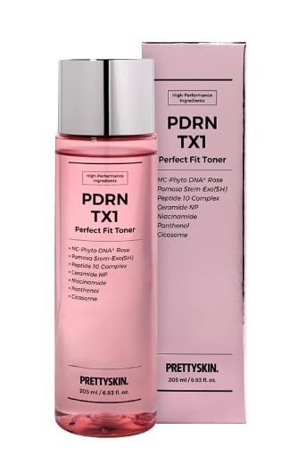 PRETTYSKIN Vegan Rose PDRN 21% Facial Toner 6.93 fl oz-Pomegranate Exosome & CICASOME K-Beauty Skincare-Hydrating Essence Toner with Niacinamide, Peptides, Panthenol for Radiant & Soothed Skin Barrier