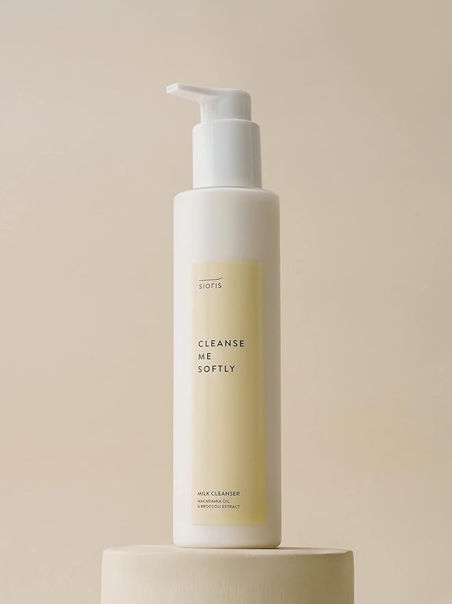 SIORIS Vegan Milk Cleanser, Hydrating Face Wash with Natural Citrus Water, Macadamia Seed Oil, Gentle Daily Facial Cleanser for Dry & Sensitive Skin, Korean Skincare – Citrus, 6.76 fl oz