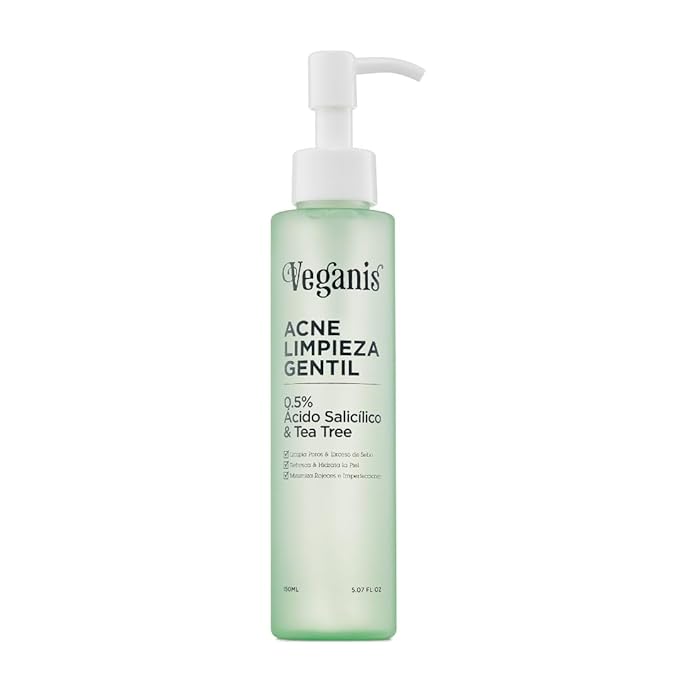 Gentle Acne Cleanser – 0.5% Salicylic Acid & Tea Tree – Daily Face Wash for Oily & Combination Skin – Helps Remove Impurities & Excess Oil – Vegan, Cruelty-Free Gel Cleanser