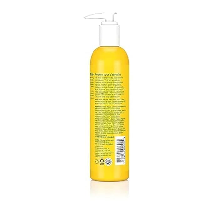 Alba Botanica Exfoliating Facial Cleanser,with Pineapple Enzyme and Aloe Vera,8 Oz (Packaging May Vary),(Pack of 2)