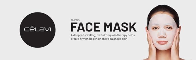 celavi Face Mask Set Korean Beauty Essence Facial Paper Sheet Mask Korea Skin Care Moisturizing 2 Packs of each 12 New flavors K-Beauty Skincare 24 masks in a pack Made in Korea
