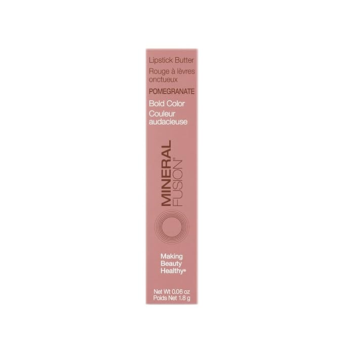 Mineral Fusion Lipstick Butter 0.06 Packaging May Vary, Pomegranate, 0.1411 Ounce