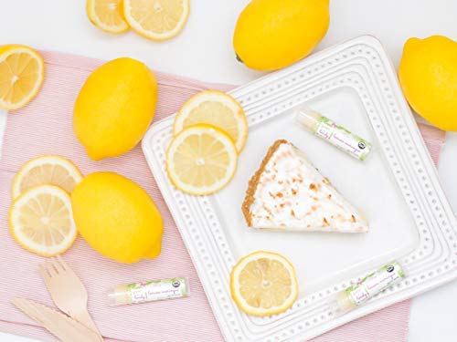 Organic Certified Lip Balm Butter(3 Pack) by Green and Lovely | Lemon Meringue Lip Oil for Total Hydration and Repair | 0.15 oz Lip Moisturizer Tube made with Premium Organic Ingredients