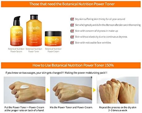 [Be the skin] Botanical Nutrition Power Toner 5.07 fl oz / 150ml | Facial toner for long lasting and deep moisturization | For dry skin