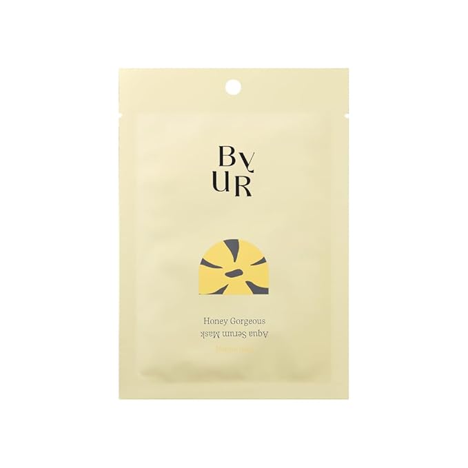 ByUR Honey Gorgeous Keep Moisturizing Aqua Serum Mask - Hydration & Skin Elasticity, Skin Barrier Care for Dry Skin, Honey Extracts & Ceramide, Face Sheet Mask Daily Pore Care Korean Skincare (1pc)
