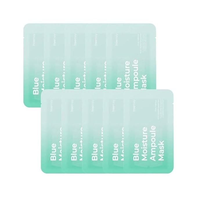 freemay Collagen Ampoule Mask 27ml (0.91 fl oz) × 10 Sheets (Blue Moisture)