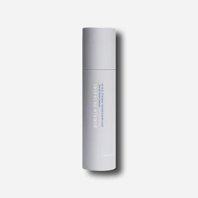 POESIA Hydro Hyaluronic Ampoule Serum – 3-Layer Hyaluronic Acid Complex for Deep Hydration | 48ml | Korean Glass Skin Glow | Clinically Proven +282% Moisture | Clean & Vegan Skincare