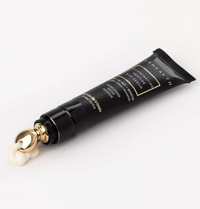JSHealth Illuminating Peptide Eye Serum. Triple Action Eye-Q Complex with Caffeine, Niacinamide, Eyeseryl Peptide. Firms, De-Puffs, Brightens. Vegan (0.5 fl oz)