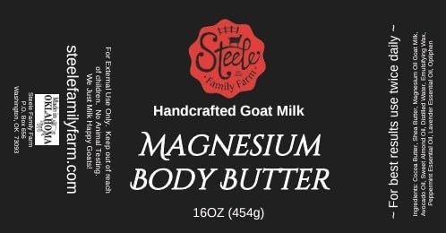 Magnesium Body Butter, 16 ounce or 6 ounce