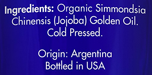 Organic, Jojoba Oil, for Skin, Hair, Face, Nails – 100% Pure, Jojoba Oil, Cold Pressed, Unrefined, by Zongle Therapeutics, 4 OZ
