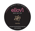 Ellovi All-Natural Body Butter - Vanilla - Pure Enough to Eat - Made With Just 6 Vegan Ingredients - Ultra-Rich 100% Plant-Based Hydrating Moisturizer For Naturally Healthy Skin (3.4 fl. oz/100ml)