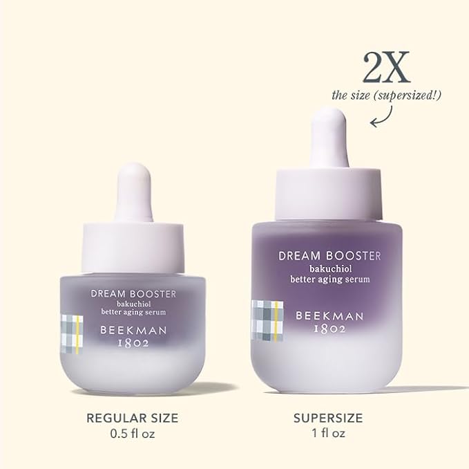 Beekman 1802 Dream Booster Bakuchiol Face Serum – Retinol Alternative for Sensitive Skin – Refines Texture, Smooths Fine Lines & Pores – Fragrance Free – Vegan – 1 fl oz