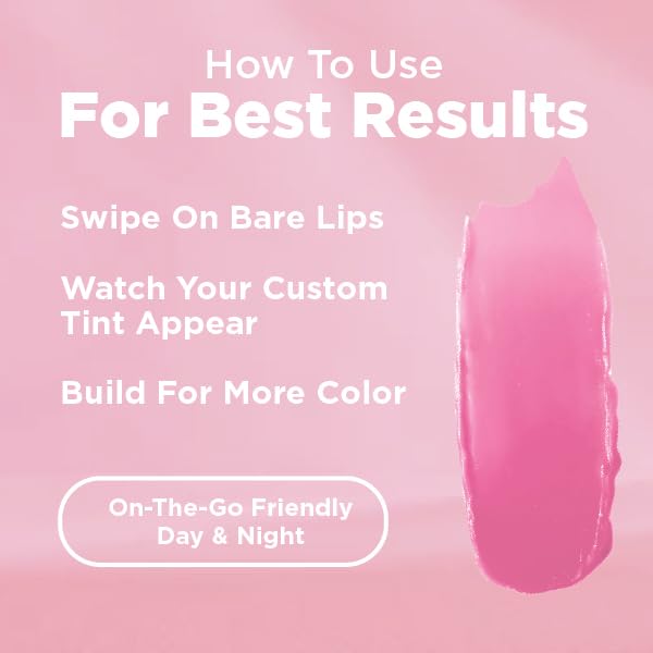 Tinted Lip Balm pH Activated Colored LipBalm, Hydrate, Glossy, Lightweight, Moisturize & Tint with Shea Butter, tinted lip balm for women, Premium Quality, Made in the USA (Berry)
