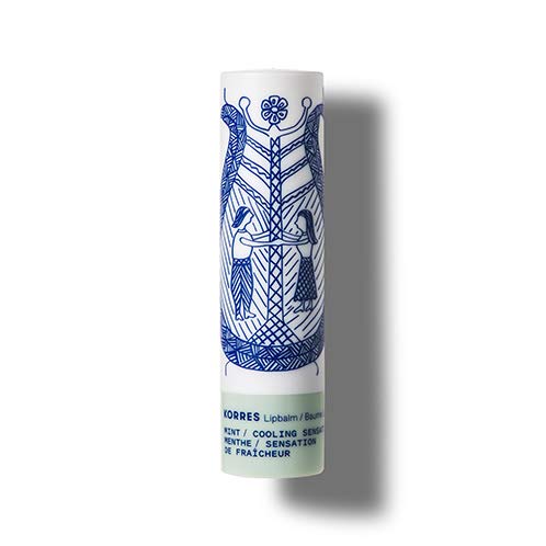 KORRES Balsam Lip Butter Stick Clear Mint, Moisturizing Balm with Greek Hypericum Oil, Nourishing Formula for Smooth Lips, Lightweight Shine, Daily Lip Care, 0.17 oz