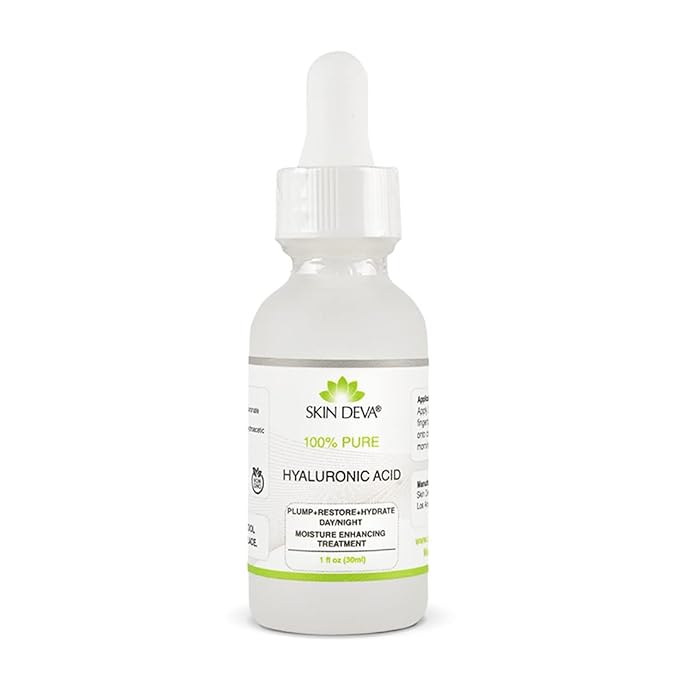 Skin Deva 100% Pure Hyaluronic Acid Serum for Face – Hydrating Facial Serum to Help Plump and Smooth the Appearance of Fine Lines – Lightweight Moisture Boost for All Skin Types – 1 Fl oz